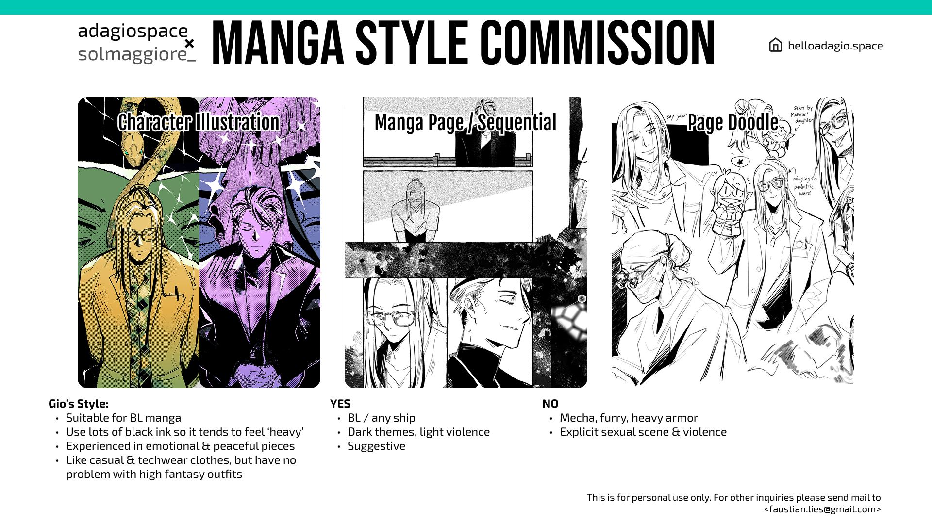adagiospace's commission info